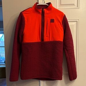 Under Armour Burgundy and Orange Fleece Pullover